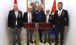 Gaziler ve şehit ailelerinden İl Jandarma Komutanı Erbağ’a ziyaret