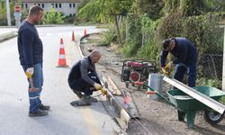 Arifiye Belediyesi Hanlı girişte kaldırım çalışmalarına başladı