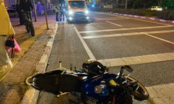 Motosiklet yayaya çarptı