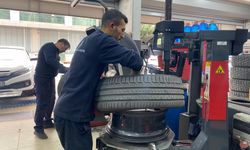 Kış lastiği mesaisi başladı
