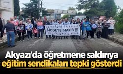 Akyazı'da öğretmene saldırıya eğitim sendikaları tepki gösterdi