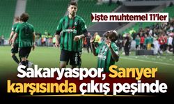 Sakaryaspor, Sarıyer karşısında çıkış peşinde: İşte muhtemel 11'ler