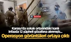 Karasu'da sokak ortasındaki kanlı infazda 12 şüpheli gözaltına alınmıştı... Operasyon görüntüleri ortaya çıktı