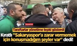Taraftarlar yönetime tepki gösterdi, Kıratlı "Sakaryaspor'a zarar vermemek için konuşmadığım şeyler var" dedi!
