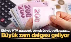 Büyük zam dalgası geliyor: Ehliyet, MTV, pasaport, yemek ücreti, trafik cezası...