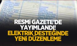Elektrik desteğine yeni düzenleme geldi; İşte detaylar...
