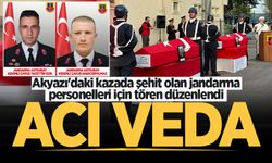 Akyazı'daki kazada şehit olan jandarma personelleri için tören düzenlendi