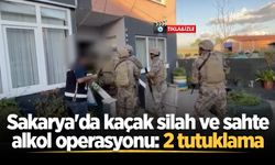 Sakarya'da kaçak silah ve sahte alkol operasyonu: 2 tutuklama