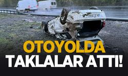 Otoyolda feci kaza