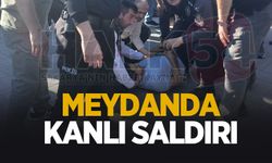 Meydanda bıçaklı saldırı