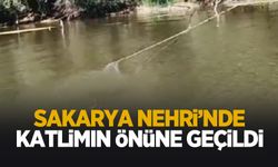 Sakarya Nehri'nde metrelerce ağ toplandı