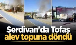 Serdivan'da Tofaş alev topuna döndü