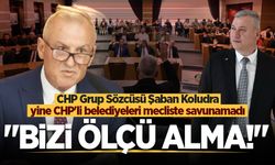 CHP Grup Sözcüsü Şaban Koludra yine CHP’li belediyeleri mecliste savunamadı: Bizi ölçü alma!