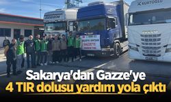 Sakarya'dan Gazze'ye 4 TIR dolusu yardım yola çıktı