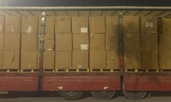 Sahte belgeli tırdan tonlarca kaçak tütün ele geçirildi