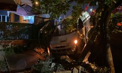 Evin bahçesine girdi