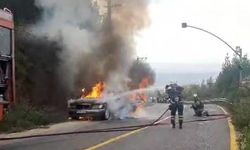 Sapanca-Maşukiye yolunda otomobil alevlere teslim oldu