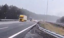 TEM’in Bolu geçişinde kar başladı