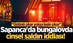 Sapanca'da bungalovda cinsel saldırı iddiası! "Üstünü çıkar yoksa leşin çıkar"