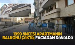 Apartmanda balkon çöktü