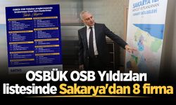 OSBÜK OSB Yıldızları listesinde Sakarya'dan 8 firma
