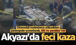 Akyazı’da otomobil şarampole yuvarlandı: Ölü ve yaralılar var