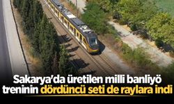 Sakarya'da üretilen milli banliyö treninin dördüncü seti de raylara indi