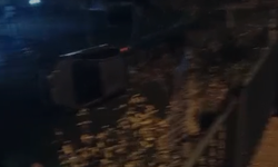 Sitenin bahçesine uçtu