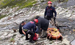 Şelaleleri gezmeye giden muhtar 30 metre yükseklikten düştü