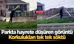 Parkta hayrete düşüren görüntü: Korkulukları tek tek söktü