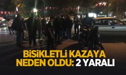 Bisikletli yola fırladı, motosiklet kaza yaptı