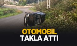 Otomobil takla attı: Sürücü hafif yaralı