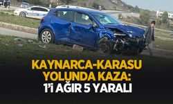 İki otomobil çarpıştı: 1’i ağır 5 yaralı