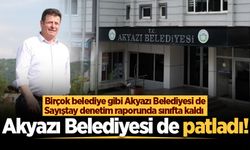 Birçok belediye gibi Akyazı Belediyesi de Sayıştay denetim raporunda sınıfta kaldı