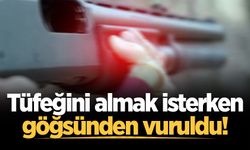 Tüfeğini almak isterken göğsünden vuruldu!