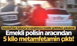 Emekli polisin aracından 5 kilo metamfetamin çıktı!