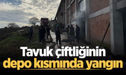 Kaynarca'da tavuk çiftliğinin depo kısmında yangın