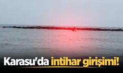 Karasu'da intihar girişimi! Kendini suya bıraktı