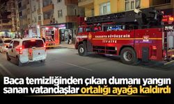 Baca temizliğinden çıkan dumanı yangın sanan vatandaşlar ortalığı ayağa kaldırdı