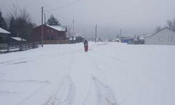 Çiğdem Yaylası'ndan kar manzarası