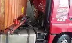 TEM'de korkunç kaza: Kendi kullandığı tırın altında can verdi