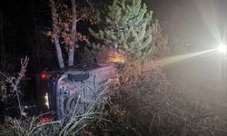 Araç şarampole uçtu