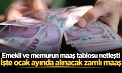 Emekli ve memurun maaş tablosu netleşti: İşte ocak ayında alınacak zamlı maaş