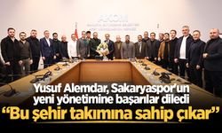 Başkan Yusuf Alemdar, Sakaryaspor'un yeni yönetimini ağırladı