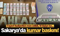 Sakarya'da kumar baskını! 3 işyeri faaliyetten men edildi