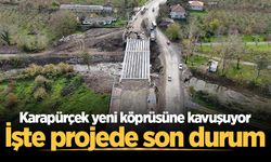 Karapürçek ulaşımına güç katacak Mesudiye Köprüsü inşaatında son durum