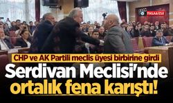 Serdivan Meclisi'nde ortalık fena karıştı! CHP ve AK Partili meclis üyesi birbirine girdi