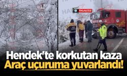 Hendek’te otomobil uçuruma yuvarlandı: 3 yaralı