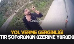 Tartıştığı tır şoförünün üzerine yürüdü