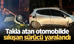 Kaynarca'da takla atan otomobilde sıkışan sürücü yaralandı
